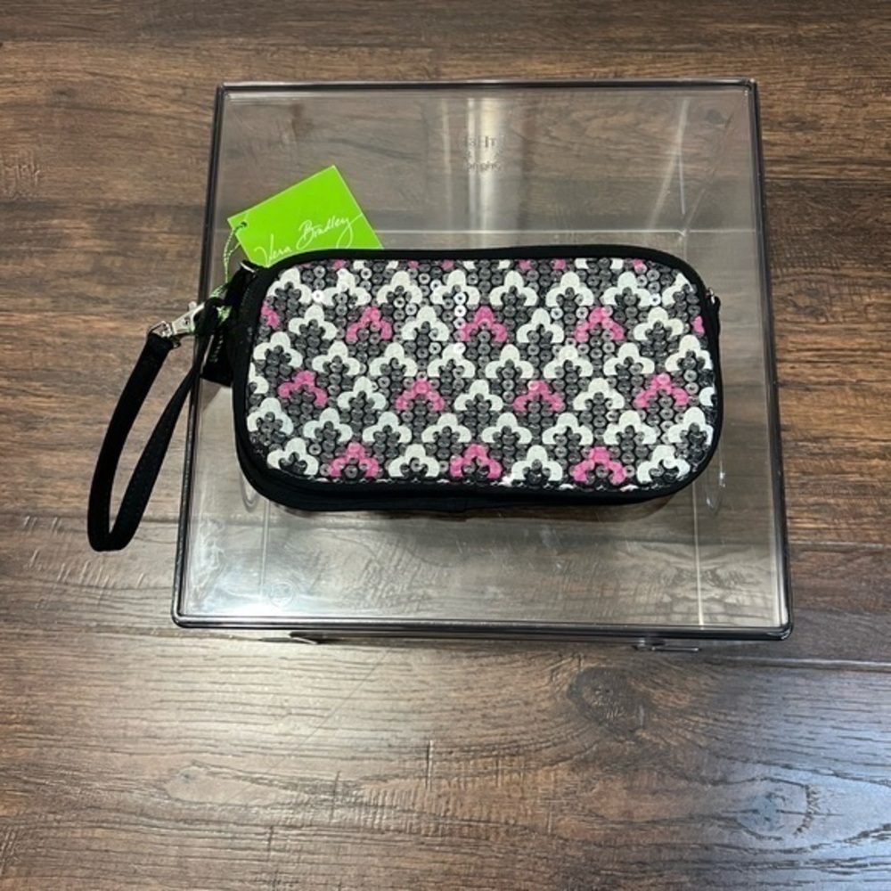 NWT Vera Bradley Shimmer Wristlet Color Canterberry Magenta